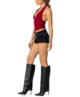 Rhett Asymmetric Hem Halter Top