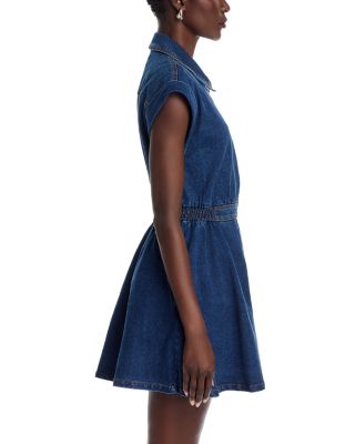 Tucker Fit-and-Flare Denim Dress