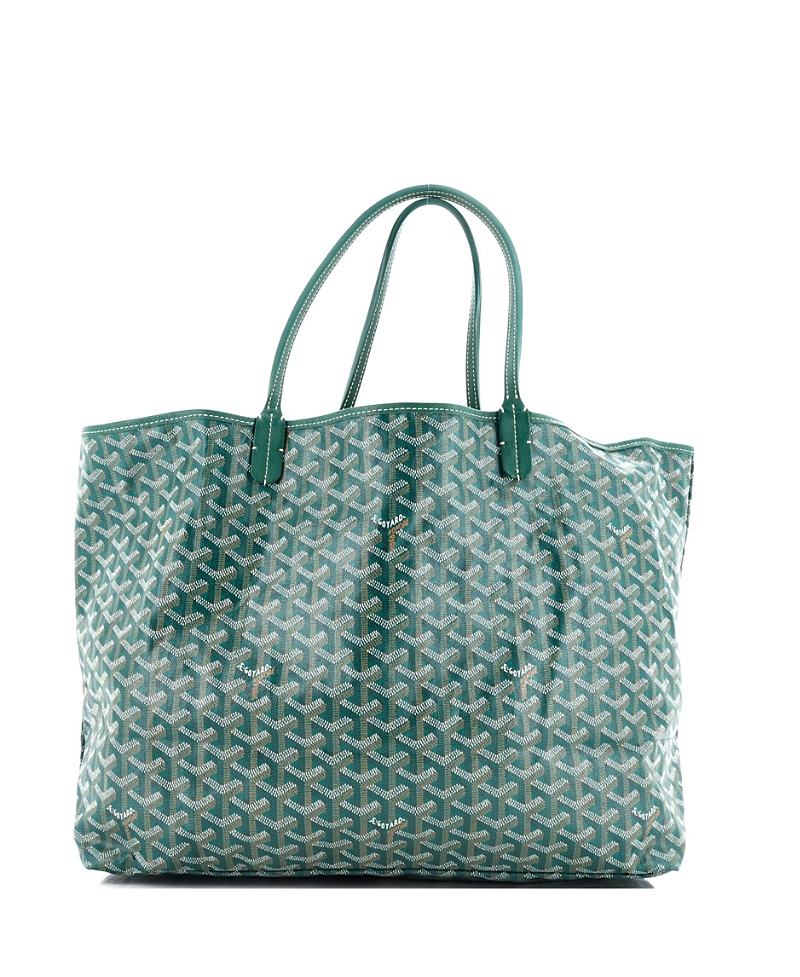 Pre-owned Pre-owned Goyard Goyard Gm Saint Louis Tote Coated Canvas In Green