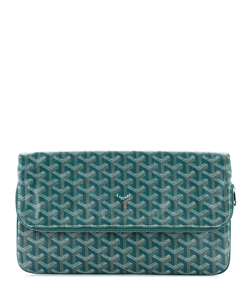 Pre-owned Pre-owned Goyard Goyard Saint Marie Clutch Coated Canvas In Green