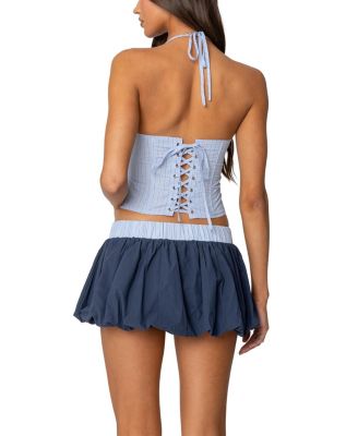 Janey Pinstripe Halter Top