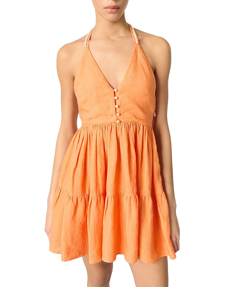 Maje Short Linen Dress