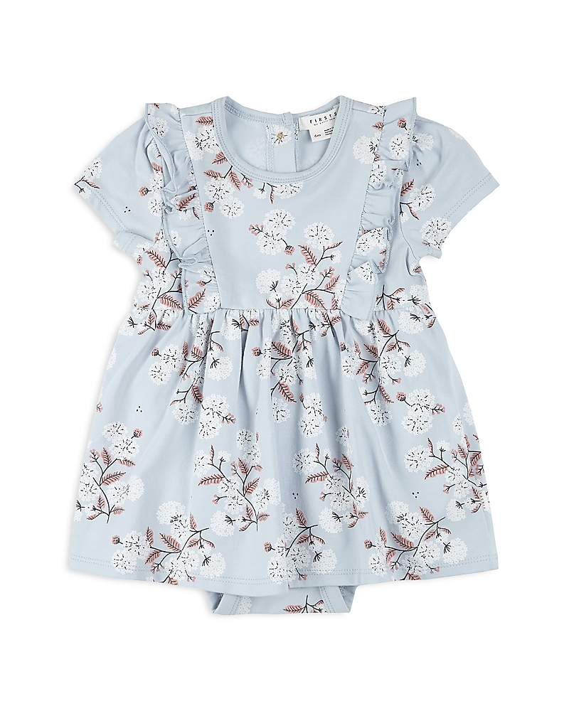 Firsts by petit lem Girls' Hydrangea Print Bodysuit Dress - Baby