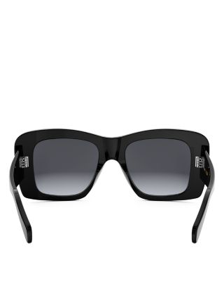 3 Dots Black Geometric Sunglasses, 53mm