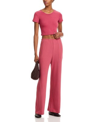 LESET - Lauren Cropped Tee & Pull On Pants