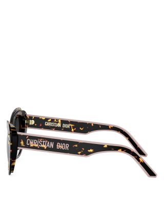 DiorPacific B3U Havana Butterfly Sunglasses, 52mm