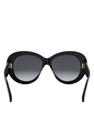 Triomphe Black Butterfly Sunglasses, 55mm