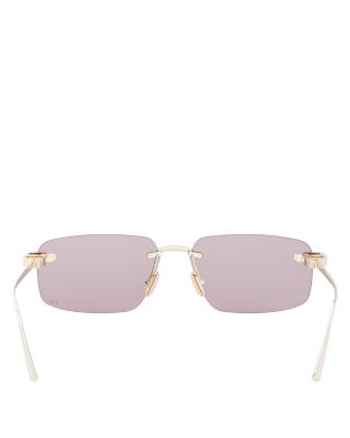 CDior S4U Yellow Rectangular Sunglasses, 57mm