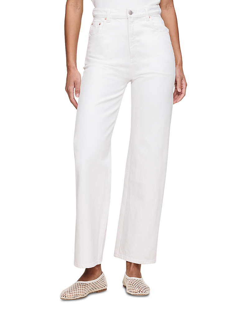 Shop Dl1961 Karmine High Rise Refined Wide Leg Jeans In White