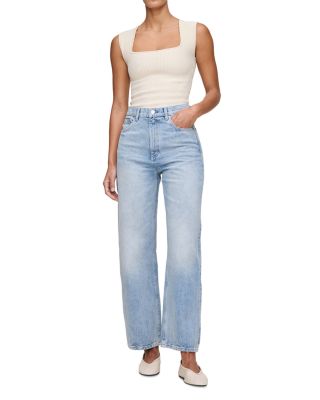 Karmine High Rise Refined Wide Leg Jeans in Vintage Light