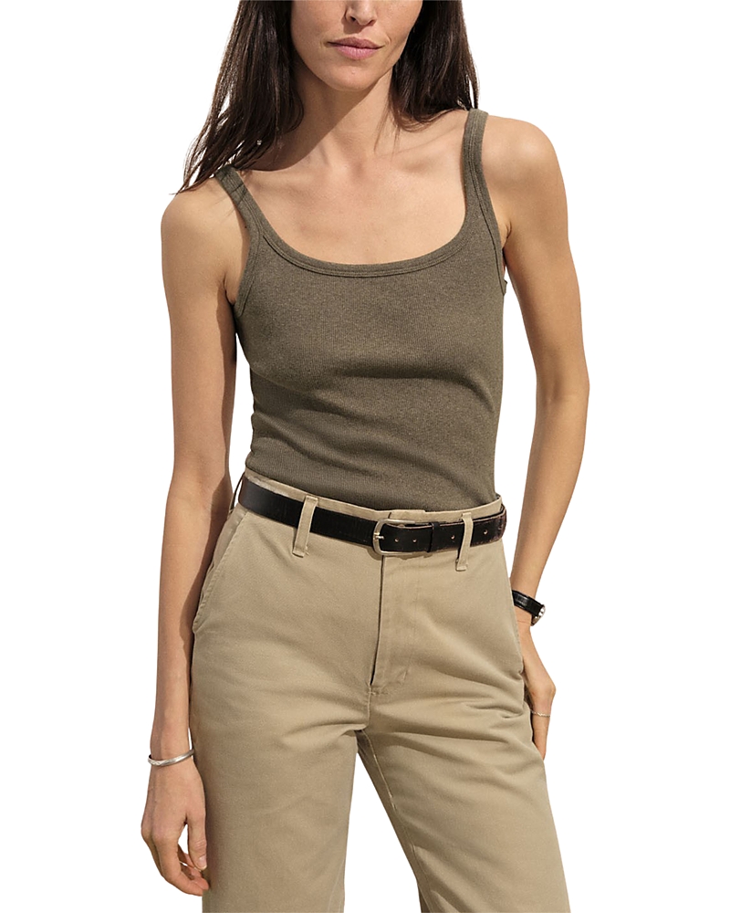 BUCK MASON SURPLUS RIB KNIT SCOOP NECK TANK TOP