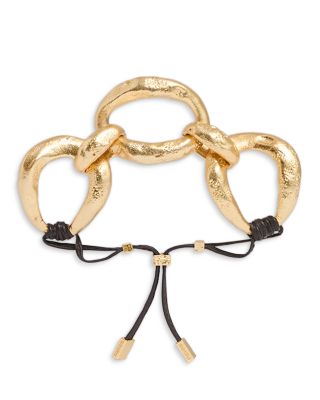 Monika Molten Link Leather Slider Bracelet