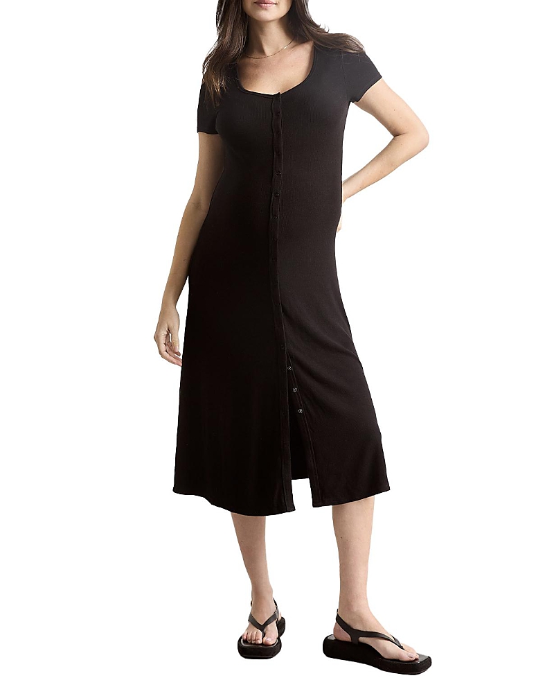 The Softest Rib Maternity/Nursing Midi Dress