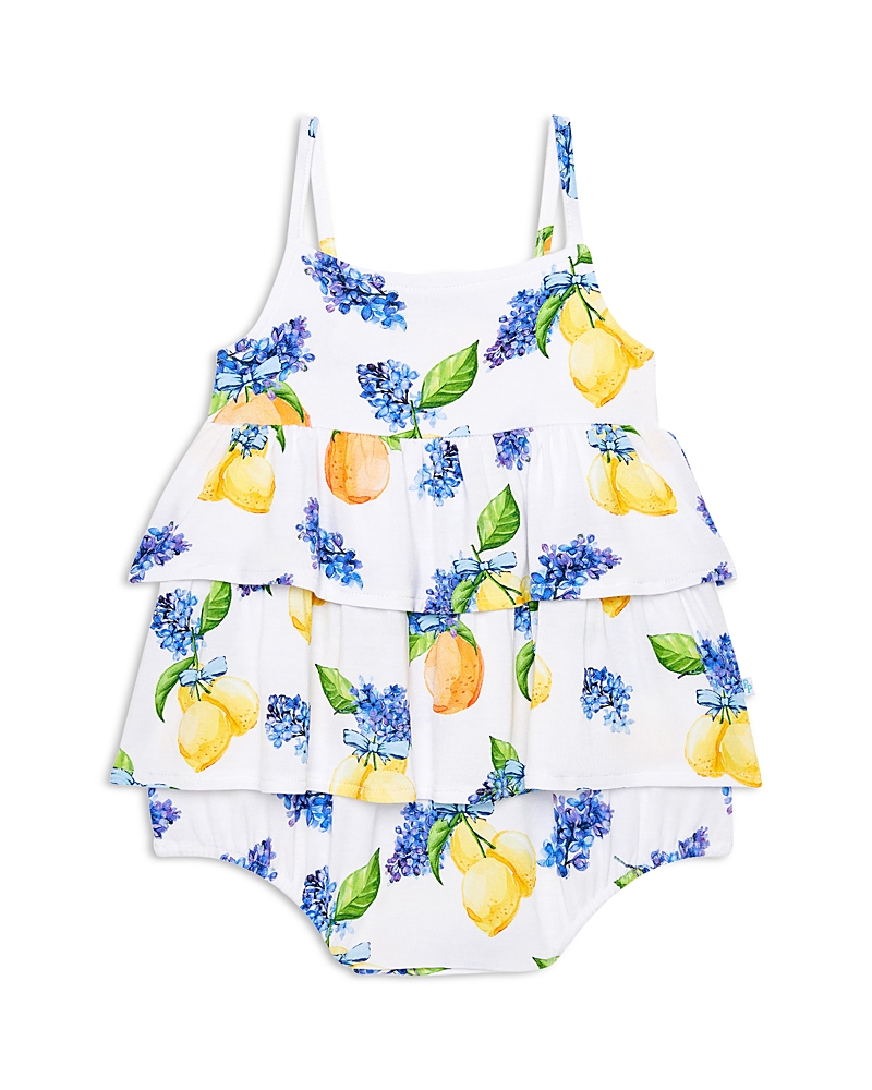 Posh Peanut Girls' Sorrento Floral Tiered Ruffle Bubble Romper - Baby