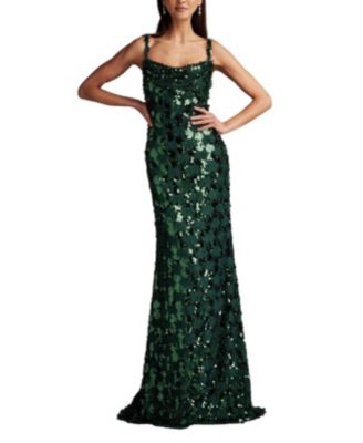 Tadashi Shoji - Tinker Sequin Eyelash Fringe Gown