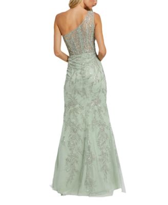 One Shoulder Embellished Gown