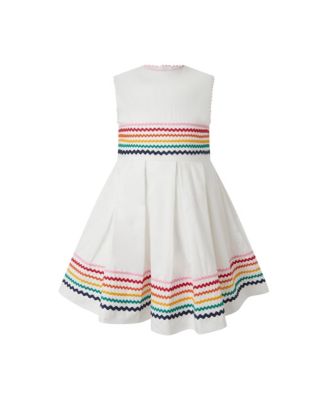 Rachel Riley - Girls' Ric Rac Applique Dress - Little Kid, Big Kid