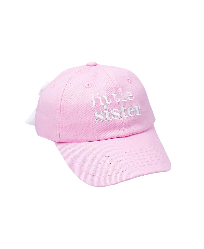 BITS & BOWS GIRLS' LITTLE SISTER BOW BASEBALL HAT - BABY, LITTLE KID
