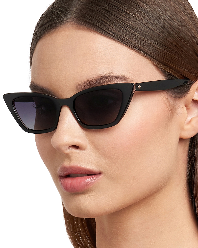 Kate Spade New York Genell 52mm Gradient Cat Eye Sunglasses In Black