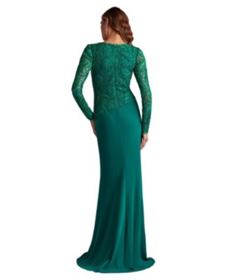 Caliste Embroidered Crepe Gown