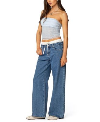 Rori Ruffle Knit Sheer Mesh Top