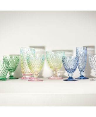 Boston Pearl Crystal Goblet, Set of 4