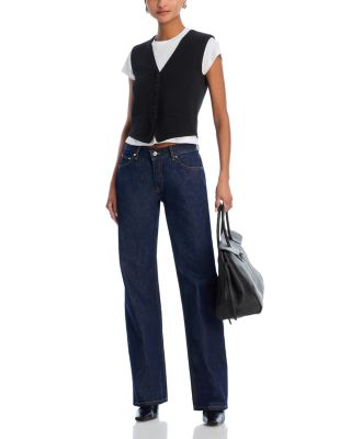 Low Rise Straight Leg Jeans in Havana Night