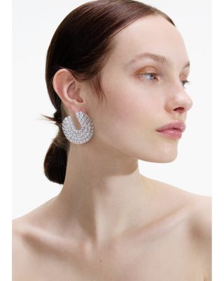 Crystal Curved Earrings