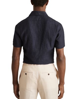 Holiday Slim Fit Short Sleeve Linen Shirt