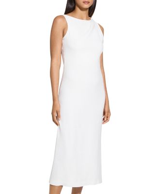 Shoulder Draped Midi Dress