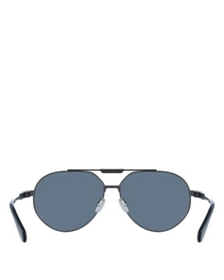 Aviator Brow Bar Sunglasses, 62mm