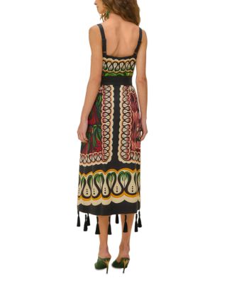 Coconut Tree Flowing Scarf Dress