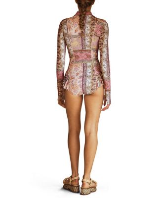 SONTUOSA Frill Long Sleeve One Piece