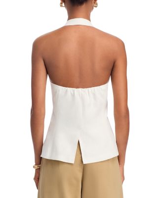 売れ筋商品|||スティーブ マデン カットソー トップス レディース Women's Brielle Button-Front Halter Vest Ivory Steve Madden Brielle Halter Vest – Calico
