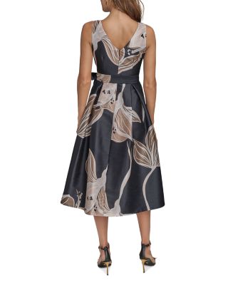 Floral Tie Waist Midi Dress