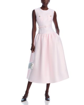 Pink Taffeta Midi Dress