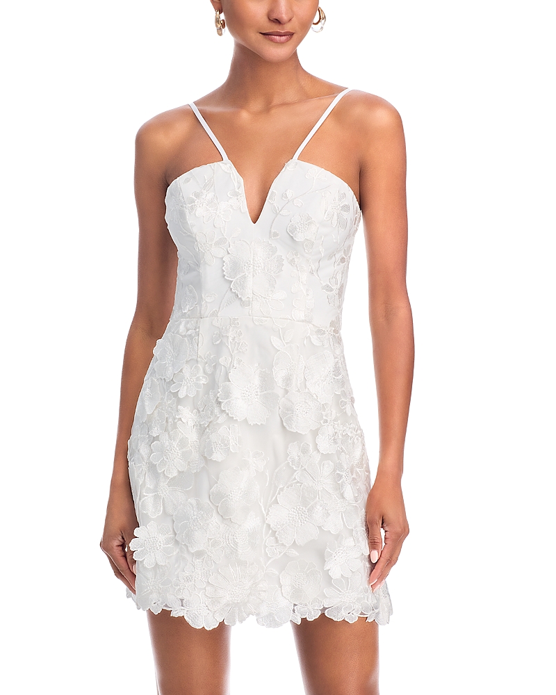Shop Aqua 3d Flower Spaghetti Strap Mini Dress - Exclusive