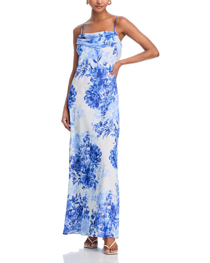 Printed Spaghetti Strap Maxi Dress - Exclusive
