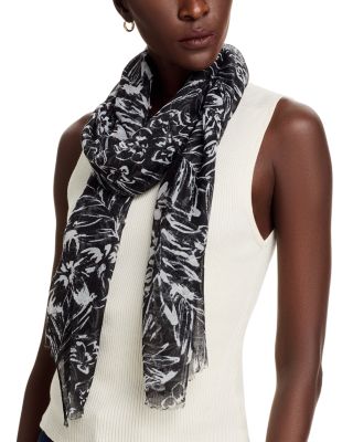 Bloomingdale's - Contrast Floral Scarf - Exclusive