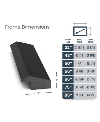  65" Slim Frame for Samsung The Frame TV 2021-2025 (Modern Tuxedo Black)