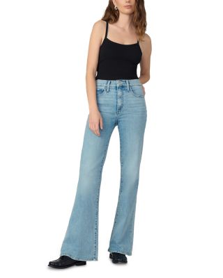 The Molly Petite High Rise Flare Jeans in Riveting