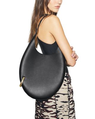 Pierced Leather Shoulder Bag
