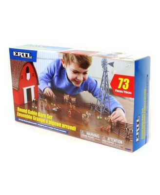 1/64 Farm Country Round Gable Barn Set Toy - Age 5+ Years