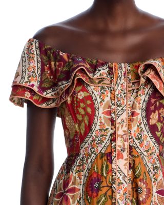 Romantic Nature Off-the-Shoulder Maxi Dress