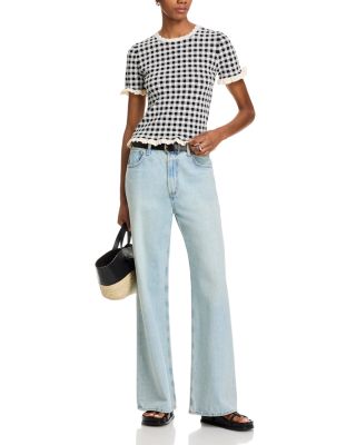 Saige Gingham Knit Top