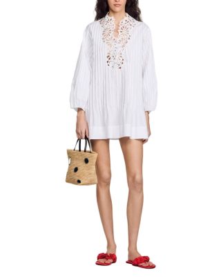 Lace Trim Mini Dress