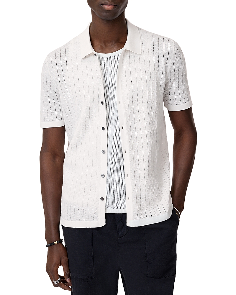 John Varvatos Moore Short Sleeve Regular Fit Textured Sweater