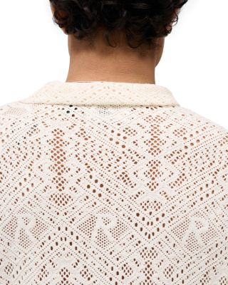 Crochet Regular Fit Camp Shirt
