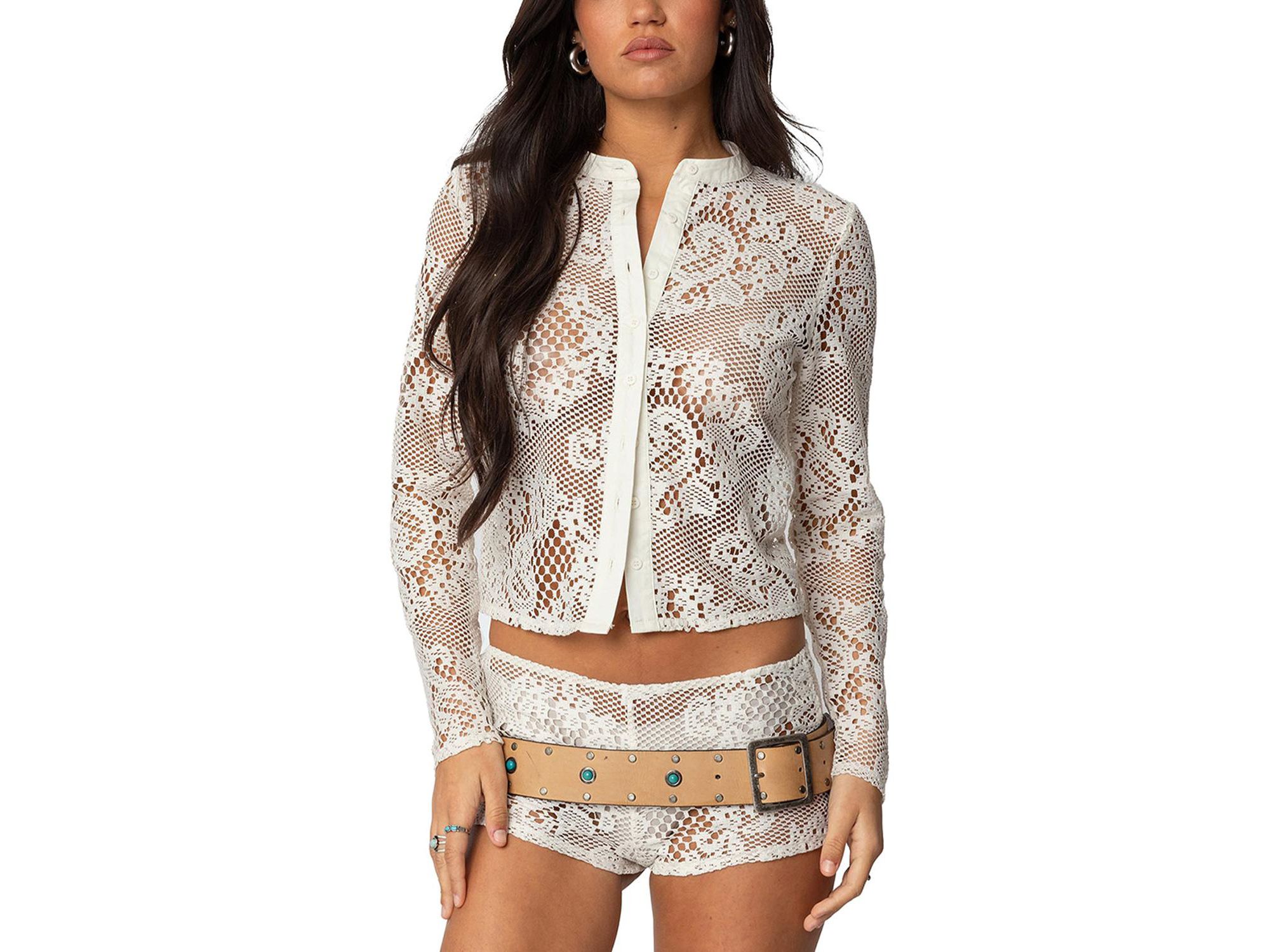 Peyson Sheer Lace Top - Image 1