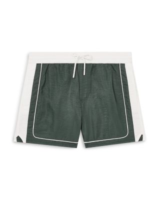 Drawstring Color Blocked Swim Shorts